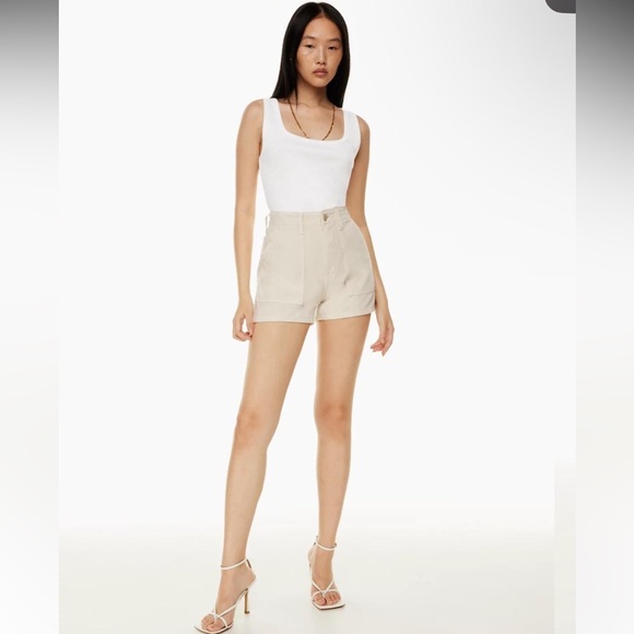 Aritzia Denim Forum 90’s High Rise Utility Shorts - Picture 1 of 8